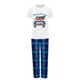 thumbnail image 6 of Ihaphap Family Christmas Matching Pajamas Gnomies Merry Christmas Yall White Short Top and Blue Plaids Family Matching Pajamas Set, L-Women, 6 of 6