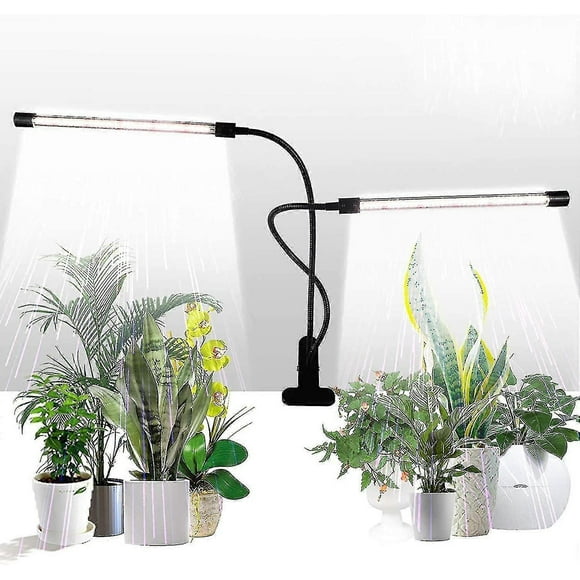 Grow Light,sunlight White 50w 84 Led Dual Head Clip Plant Lights, 4/8/12h Timer 5 Dimmable Levels xi