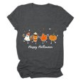 thumbnail image 7 of mgoYE Women's Halloween Tshirts Funny Novelty Graphic Halloween Holiday Tshirt Short Sleeve Tshirt Woman Shirts(Dark Gray,3XL), 7 of 7