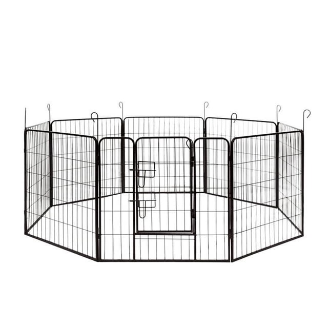 Enclos pour Animaux de Compagnie Robuste 32 x 32 Po. Cage d'Exercice pour Chien - 8 Panneaux