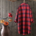 thumbnail image 4 of Hessimy Women's Plaid Flannel Shirts Roll Up Long Sleeve Collared Shirt Pockets Button Casual Blouse Tops(Z04-Red,XL), 4 of 4