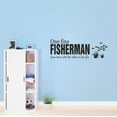 thumbnail image 2 of One Fine Fisherman Lives Here Fisherman's Quote Boys Room wall Decal Design Wall Art Sticker Designs Vinyl Stickers For Home House Walls Rooms Windows Bedroom Decoration Size (12x12 inch), 2 of 3