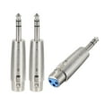 thumbnail image 1 of Unique Bargains XLR Female to 1/4' Male TRS Adapter,Stereo Plug In Balanced Audio Connector,Mic Female Plug 6pcs, 1 of 4