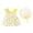Yellow, variant on lcziwo Infant Toddler Girls Cute Summer Clothes Kids Sleeveless Strawberry Print Mini Dress with Hat 2 Piece Outfits Set Pink 6 Months