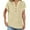 Beige, variant on Women's Summer Loose Fit Pleated V-Neck Sleeveless Top Curved Hem, Flowy, Comfortable, for Various Activities, Sizes