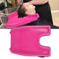 thumbnail image 4 of Cómodo lavabo para lavar el cabello para futuras mamás Bandeja de champú portátil de color rosa, 4 of 8
