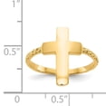 thumbnail image 4 of 14k Yellow Gold Cross Ring Religious, 4 of 10