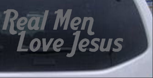 REAL MEN LOVE JESUS Vinyl Decal Sticker Car Window laptop tablet 7" 
