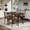 Brown, variant on QuzyAor 5 Piece Dining Table Set for 4, Farmhouse Kitchen Table and PU Upholstered Chairs, Small Space Compact Dinette, Wood Top & Heavy-Duty Metal Frame, Breakfast Nook Set for Apartment,Bar