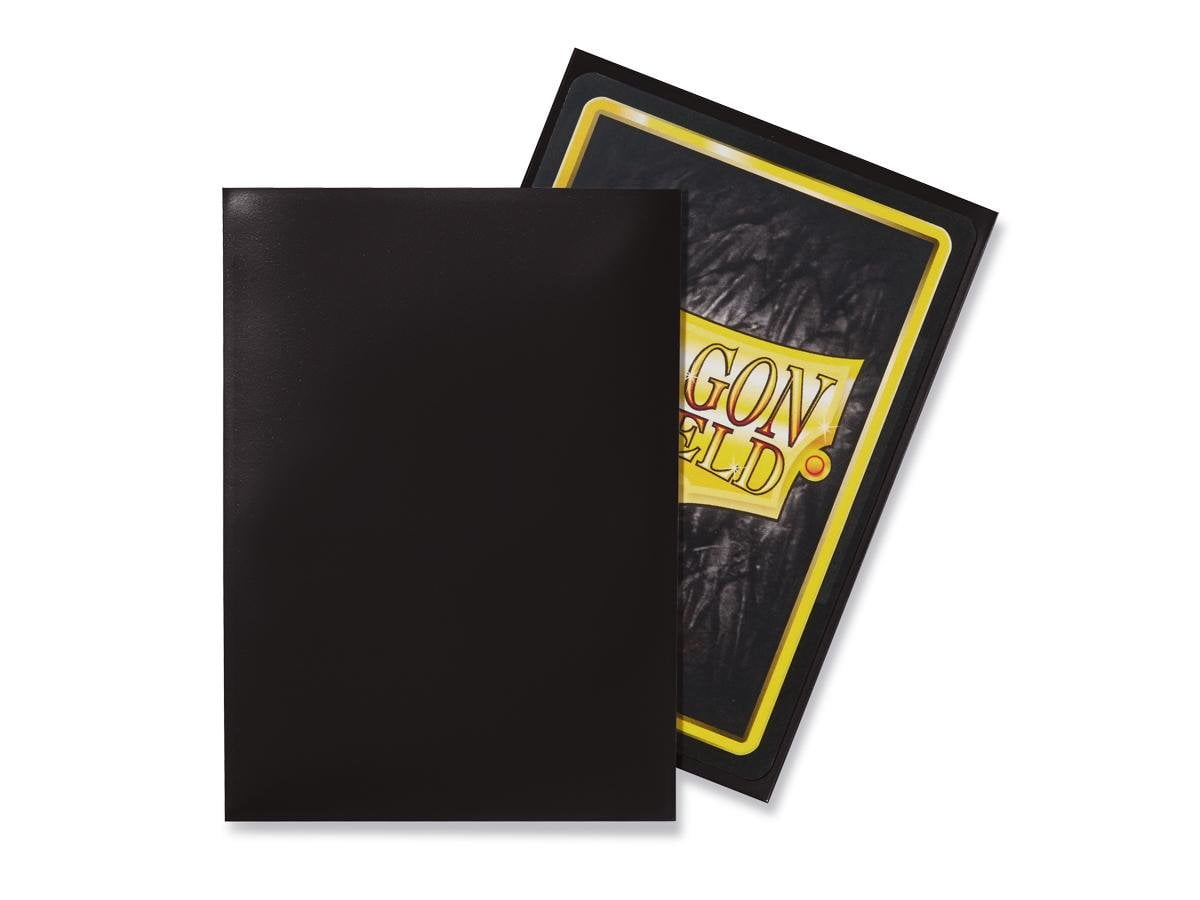2 Packs Dragon Shield Classic Black Standard Size 100 ct Card Sleeves Individual Pack