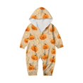 thumbnail image 1 of Nvse-2025 Cute Pumpkin Print Halloween Christmas Costume Matching Halloween Pajamas For Family Pumpkin Printed Zipper Hooded Long Sleeves Jumpsuit One-Piece PJS Jammies Sleepwear-Off White, 1 of 3