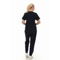 thumbnail image 3 of HEAL+WEAR Soft Stretch Scrub Set 4-Way Stretch V-Neck Top & Cargo Jogger Pants for Women, 3 of 6