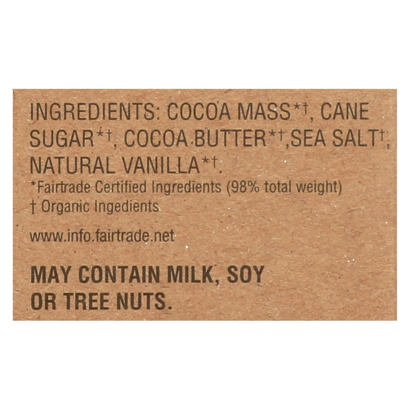 Jelina Chocolatier Dark Sea Salt Chocolate Bar 3.52 oz (Pack of 8)