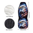 thumbnail image 7 of XYZCANDO Eagle Flag Car Front Seat Covers Set of 2 Breathable Seat Cover for Front Seats Patriotic Removable Automotive Accessories Universal Fits Most Cars,SUVs,Sedans, 7 of 7