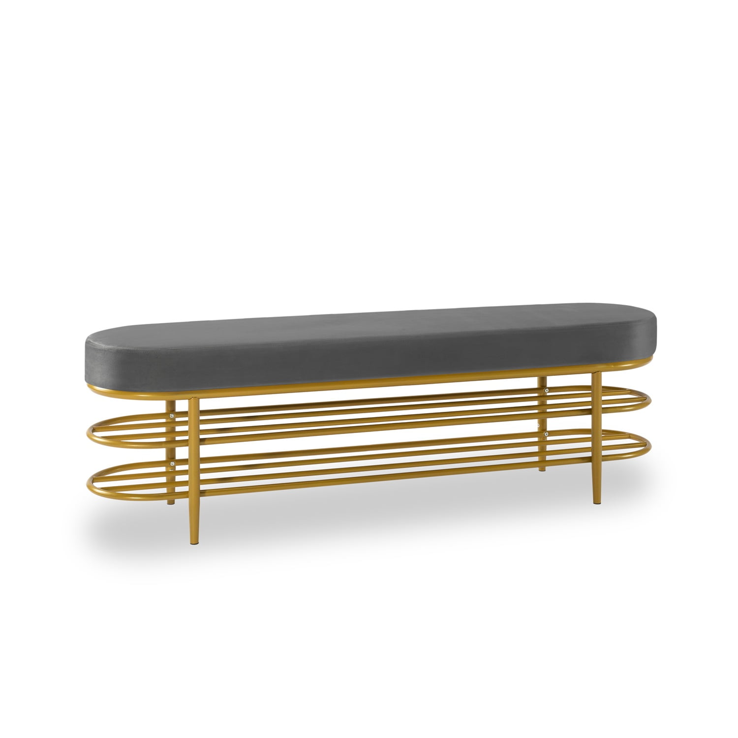 Kadyn Metal Shoe storage bench, Modern Free Standing Shoe Racks for Entryway and Hallway, Entryway Bench with Velvet Cushion, Light Grey Kadyn Metal Shoe storage bench, Modern Free Standing Shoe Racks for Entryway and Hallway, Entryway Bench with Velvet Cushion, Light Grey
