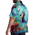 thumbnail image 3 of Platypus Men's Button Down Spread Collar Casual Printed Short Sleeve Summer Beach Unisex Shirts, 3 of 6