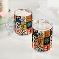 thumbnail image 2 of Yayeee 2 Pack Qtip Holder Bathroom Cotton Swab Canister with Lid Clear Dispenser Set, Floral Patterns, 2 of 6