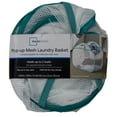 Mainstays White Mesh Pop-Up Laundry Basket with Heavy Duty Handles, 21 x 13 x 15.5 inches