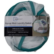 Mainstays White Mesh Pop-Up Laundry Basket with Heavy Duty Handles, 21 x 13 x 15.5 inches