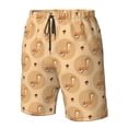 thumbnail image 4 of Sikiie Squirrel And Nuts Print Men's Beach Shorts, High Elastic Quick-drying Shorts - with Drawstring and Slip Pockets, Suitable for Beach, Sports, Vacation-X-Large, 4 of 6