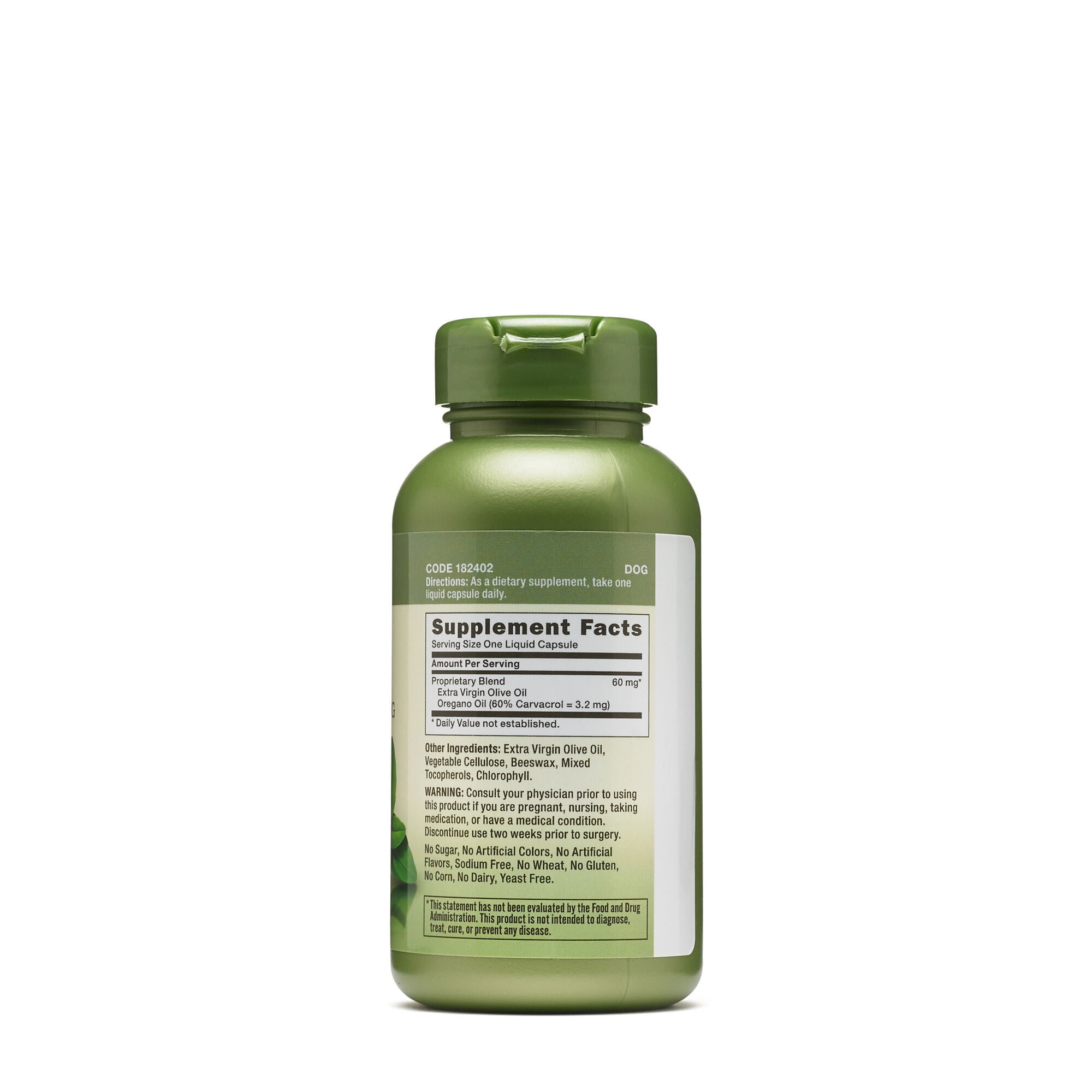 GNC Herbal Plus Oil of Oregano 60mg, 100 Capsules, Supports General Well-Being