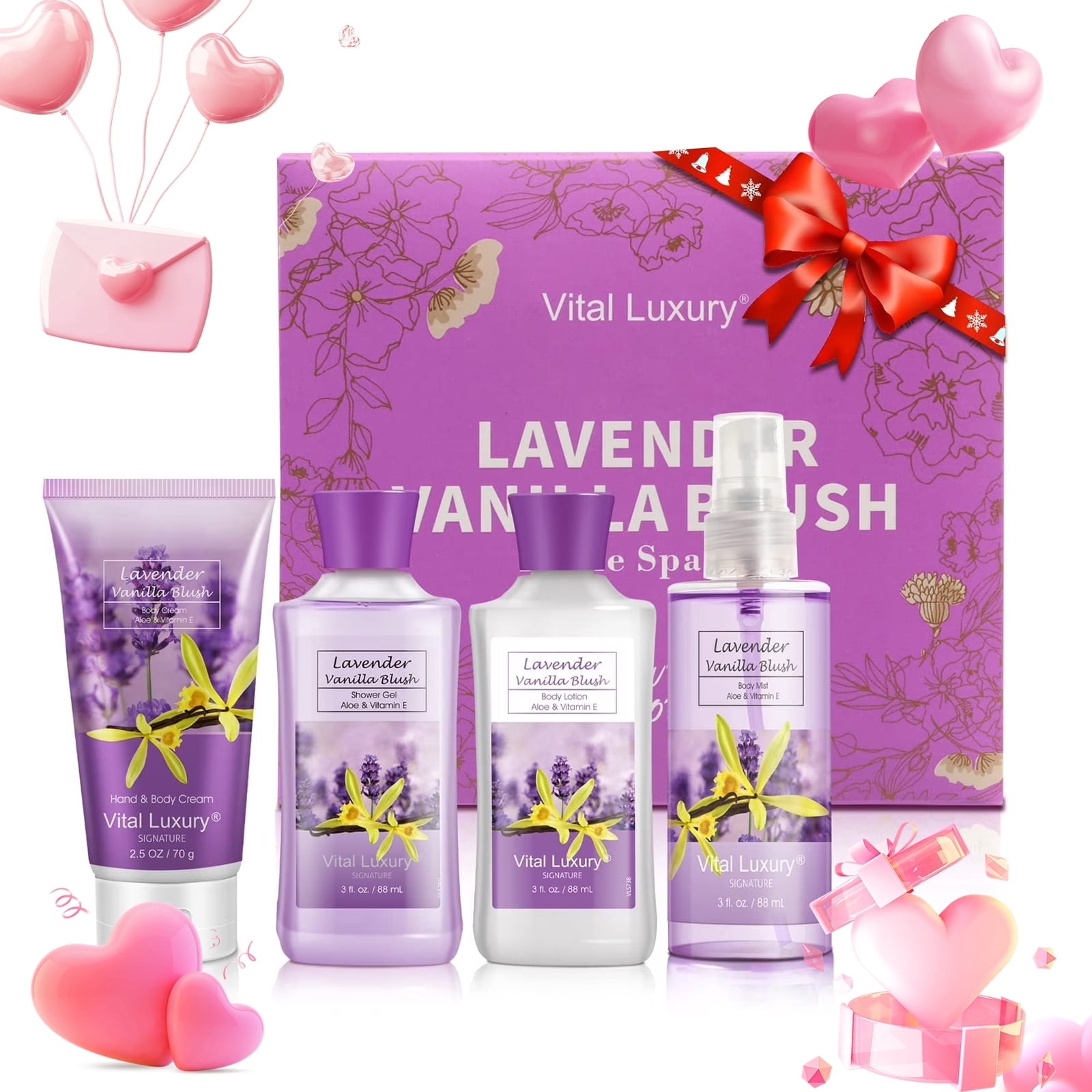 Vital Luxury, Bath & Body Care Travel Set, 3 fl oz, Unisex Gift