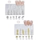 thumbnail image 3 of Nail Art Decals 3D Metal Nail Studs Design Decor 6Grids Nail Art Charms Decoration Accessories Heart Bow Nail Art Jewels Multicolor, 3 of 4