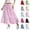 Pink, variant on Fancifize Long Skirts for Teen Girls Boho High Waisted A Line Flowy Skirt Kids Swing Tiered Drawstring Pink Skirts