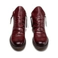thumbnail image 3 of Harsuny Mens Leather Dress Boots Side Zipper Ankle Booties Wine Red 5.5, 3 of 5