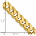thumbnail image 5 of 14K Yellow Gold Jbsp's 8mm Flat Beveled Curb Chain (24 X 8) Made In South Africa 1308-24, 5 of 5