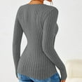 thumbnail image 5 of BLVB Women's Long Sleeve Tops Slim Fitted V Neck Wrap Going out Top Casual Ribbed Knit Sweaters Trendy Fall Blouse, 5 of 6