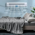 thumbnail image 3 of Elegear Revolutionary Cooling Blanket King, Absorbs Heat to Keep Body Cool for Night Sweats, Q-Max>0.5 Double Sided Stylish Lightweight Summer Cold Blankets for Hot Sleepers Gray 90" x 108", 3 of 8