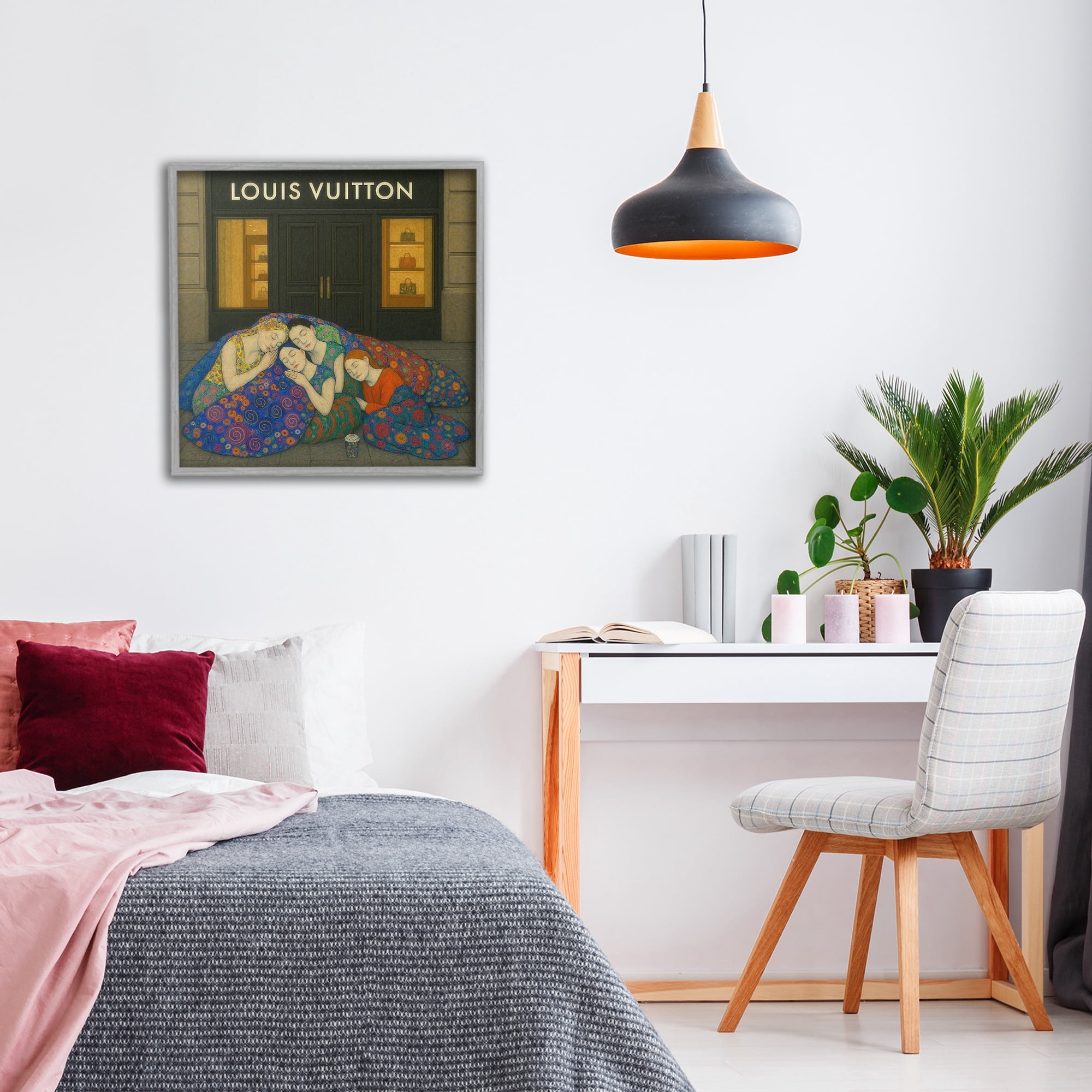 Stupell Industries Iconic Style Fashion Shop Gray Framed Giclee Art, design by Grotto Studios