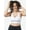 White, variant on , The Lea, Racerback Sports Bra, Cooling Mesh Ventilation, Moisture Wicking, Medium Impact Supprt, Removable Pads (Women's & Women's Plus)