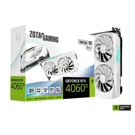 ZOTAC - GeForce RTX 4060 Ti 8GB Twin Edge OC White Edition PCI Express 4.0 Graphics Card - White
