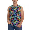 thumbnail image 1 of KLL Colored Glass1 Print Workout Tank Tops Gym Sleeveless Fitness Muscle Tee-Medium, 1 of 7