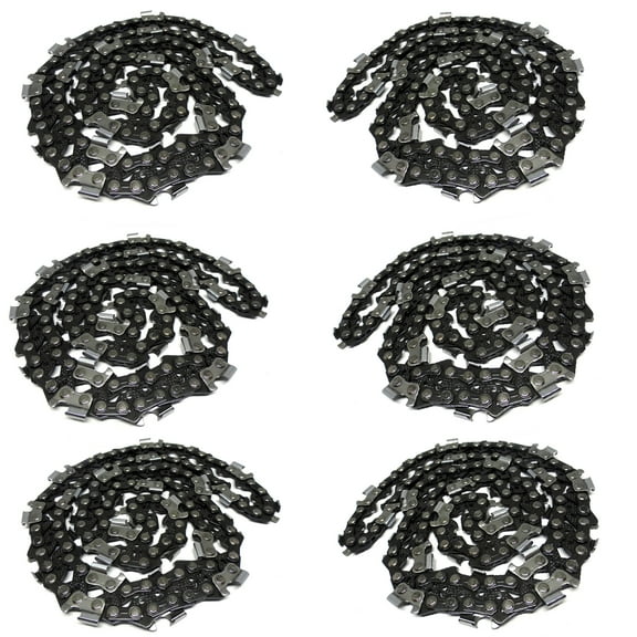 (6 Pack) 20” Chainsaw Chains 3/8 .050 72 DL Compatible with Husqvarna Stihl Oregon 591132372, 501846572, 3624 005 0072, 72LGX072G