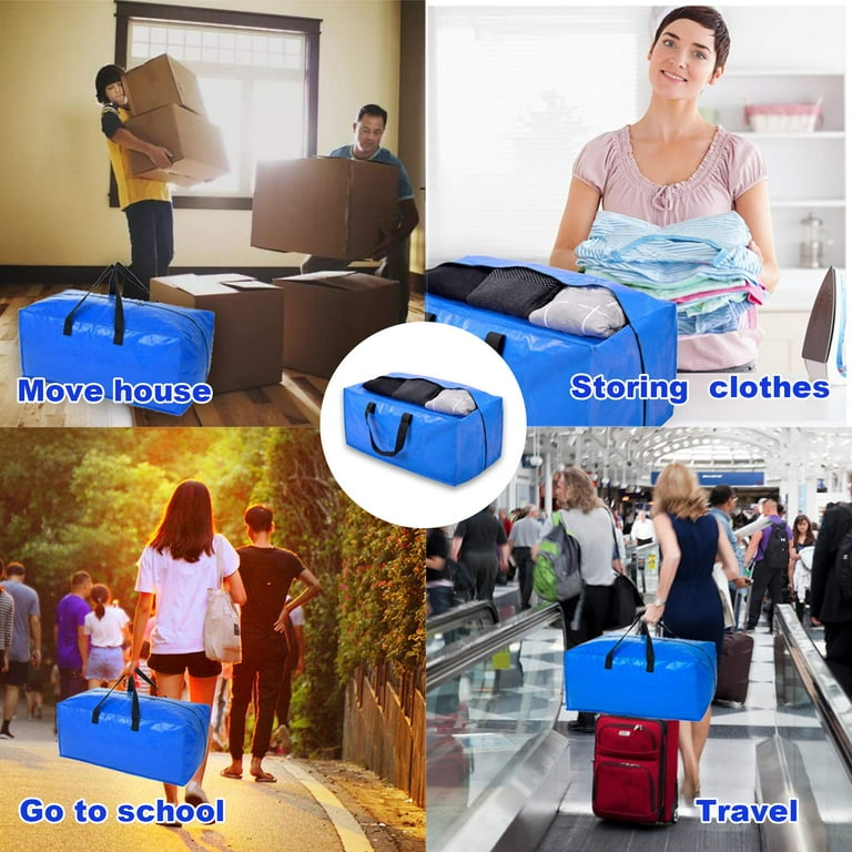  StorageRight Heavy Duty Moving Boxes-Moving Bags with Zipper,  Reinforced Handles and Tag Pocket-Collapsible Moving Supplies-Totes for  Storage Great for Moving, Storage and Travel 93L(Grey-10 Pack) : Home &  Kitchen