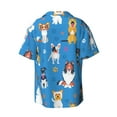 thumbnail image 2 of Haiem Cute Dogs Men's Casual Shirts Short Sleeve Button Down Shirts Fashion Textured Summer Beach Shirt-XX-Large, 2 of 7