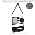 thumbnail image 3 of Bath Bliss Deluxe Flex Plastic 1 Shelf Adjustable Shower Caddy, Matte Black, 3 of 7