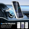 thumbnail image 5 of ELEHOLD for iPhone 17 Pro Max Magnetic Case,Compatible with Mag Safe Accessory Invisible Stand Built-in Screen Protector Military Drop Protection Shockproof Frosted Translucent Case,Frosted Clear, 5 of 6