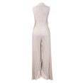thumbnail image 6 of SRZYMJ Formal Jumpsuit for Women Stylish Women's V-Neck Sleeveless Lapel Design Loose Fit Pleated Wide Leg Jumpsuit for Everyday, 6 of 9
