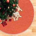 thumbnail image 5 of Coolnut Plain Orange Solid Color Christmas Tree Skirt 36", Large Christmas Tree Mat Xmas Holiday Home Party Decor, 5 of 6