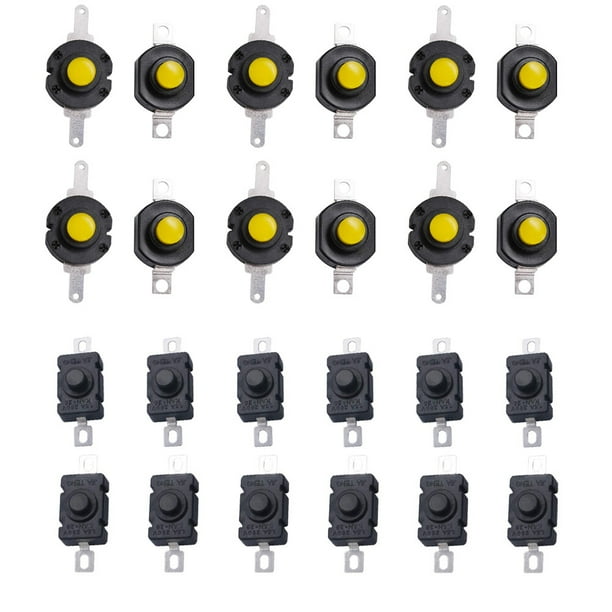 Switch Torch Button Flashlight Mini Push Switches Replacement Latching