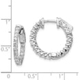 thumbnail image 2 of Solid 14k White Gold Round Hoop w/Safety Lock Earring Mountings - 14mm no stones included - 4.7gm, 2 of 4
