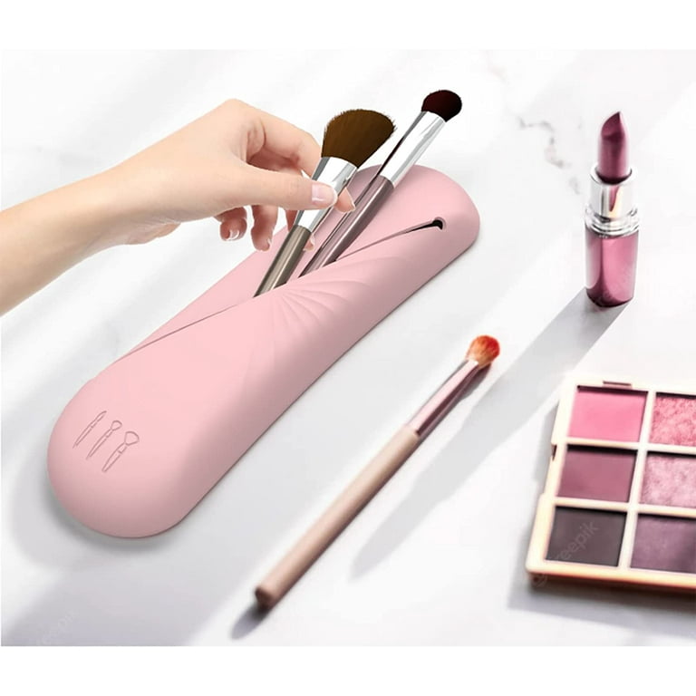 Makeup Brush Holder,Travel Makeup Bag,Silicone Makeup Brush Holder