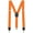 Orange, variant on Mens Elastic Y-Back Adjustable Clip-on Suspenders with Leather Trim - Black (Regular, 46" Long)