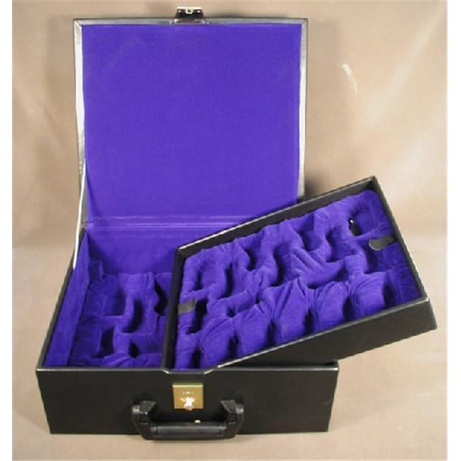 King Chopra BVBXS Black Vinyl Chess Storage Box for 5.5 in 