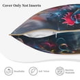 thumbnail image 5 of Fotbe Vibrant Rooster Painting Pattern Velvet Decorative Throw Pillow Covers with Elegant Piping, Soft Plush Cushion Cover for Sofa, Bed, Car, Office-18"x18", 5 of 8