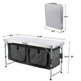 thumbnail image 6 of Wakeman Outdoors Lightweight Portable Folding Camping Table with Storage and Adjustable Height, 6 of 6